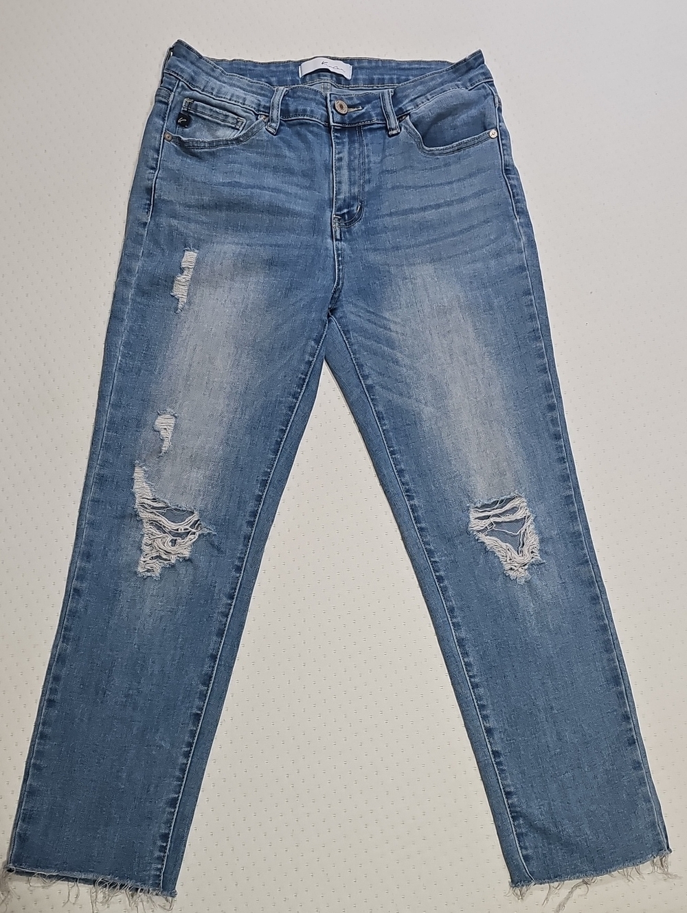 KanCan Distressed Ankle Crop Jeans - Blue Size 28